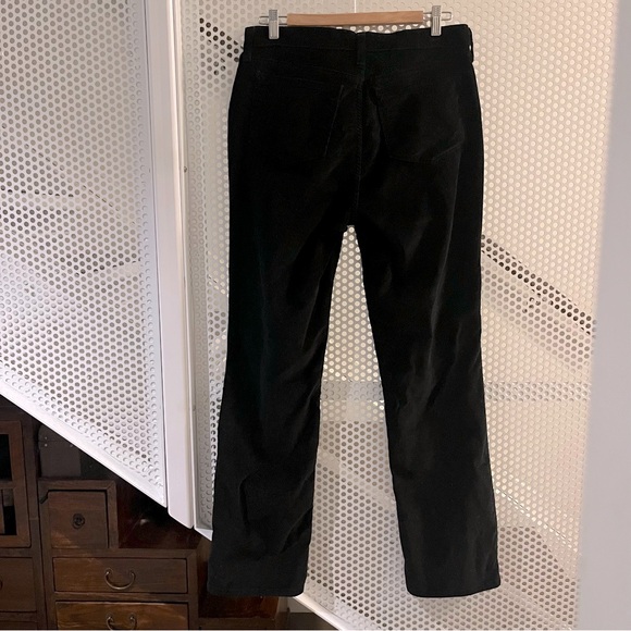 NYDJ The Marilyn Straight Leg Velvet Jeans Size 12 in Black Inseam 32” - Picture 8 of 17